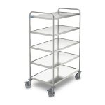 Cărucior universal Hupfer SW 8x5/5 din inox cu 5 polițe 800 x 500 mm