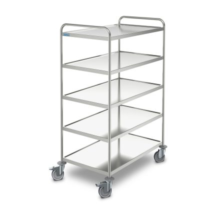 Cărucior universal Hupfer SW 8x5/5 din inox cu 5 polițe 800 x 500 mm
