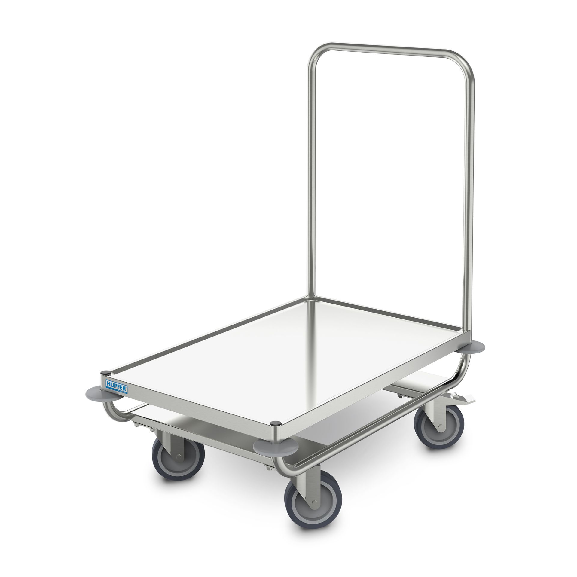 0112602 Plattformwagen_Packshot_01975e55351e7004bbef4c39084c9478_1920x1920 Cărucior platformă Hupfer PW 8x5 din inox 800 x 500 mm - Image 1