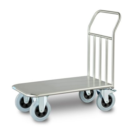 Cărucior platformă heavy-duty Hupfer PW/ST 10×7 din inox cu bulkhead 1000 x 700 mm