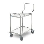 Cărucior universal ergonomic Hupfer SW 10x6/2 ERGO din inox cu 2 polițe 1000 x 600 mm