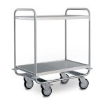 Cărucior medical universal heavy-duty Hupfer MSSW 10x6/2 din inox cu 2 polițe 1000 x 600 mm