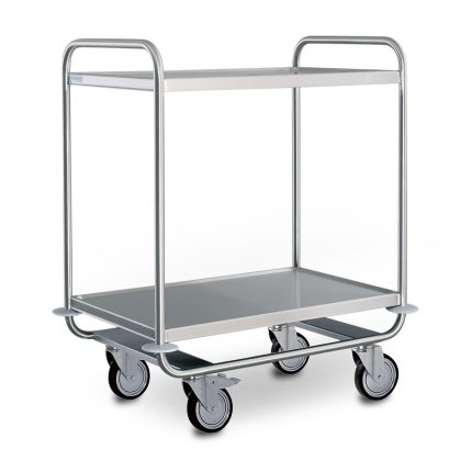 Cărucior medical universal heavy-duty Hupfer MSSW 10x6/2 din inox cu 2 polițe 1000 x 600 mm