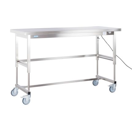 Masă mobilă de ambalare Hupfer PT-EH 1800/700/850-1150 F din inox cu reglaj electric