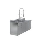 Masă de spălare Hupfer ST AH150 4FT-S 2SB 2B 2200/700/850 din inox pentru organizare și pregătire eficientă