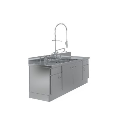 Masă de spălare Hupfer ST AH150 4FT-S 2SB 2B 2200/700/850 din inox pentru organizare și pregătire eficientă