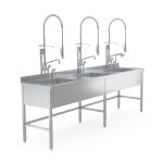 Masă de spălare Hupfer ST AH100 3B 3000/650/1000 din inox pentru pre-curățare instrumentar medical