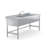 Masă de spălare Hupfer ST AH50 2B 2000/700/900 001 din inox cu 2 cuve pentru pre-curățare instrumentar medical