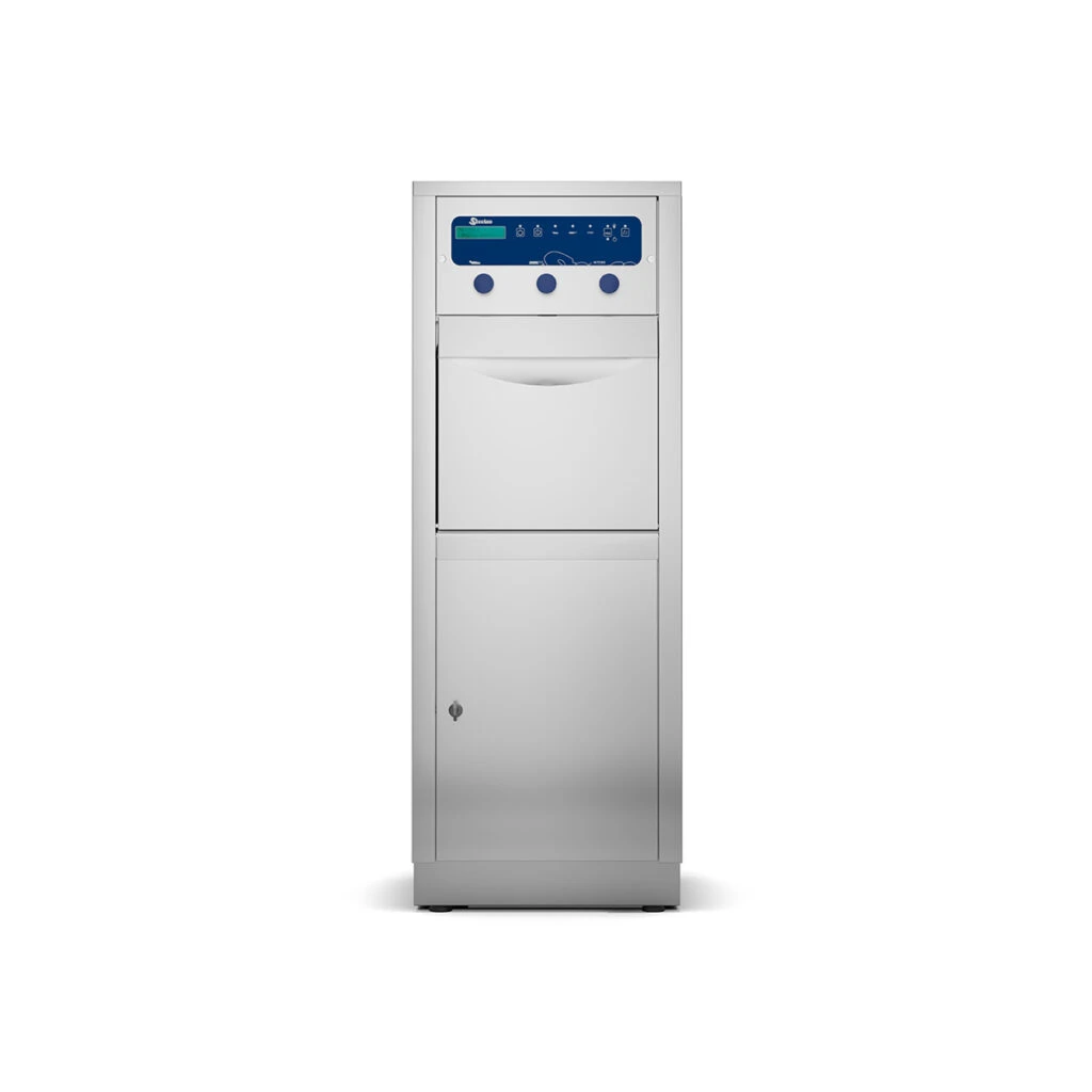 BP-100-H-FRONT-CLOSED-MAN-1024x1024-optimized Mașină de spălat și dezinfectat plosti și urinare SteelcoBelimed BP 100 H, capacitate medie, free-standing - Image 1