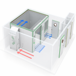 Zonă modulară cu mediu controlat BIOCAIR® pentru protecție și izolare în spitale